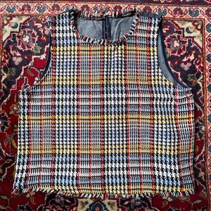 Zara Medium Pied de Poule Pattern Top